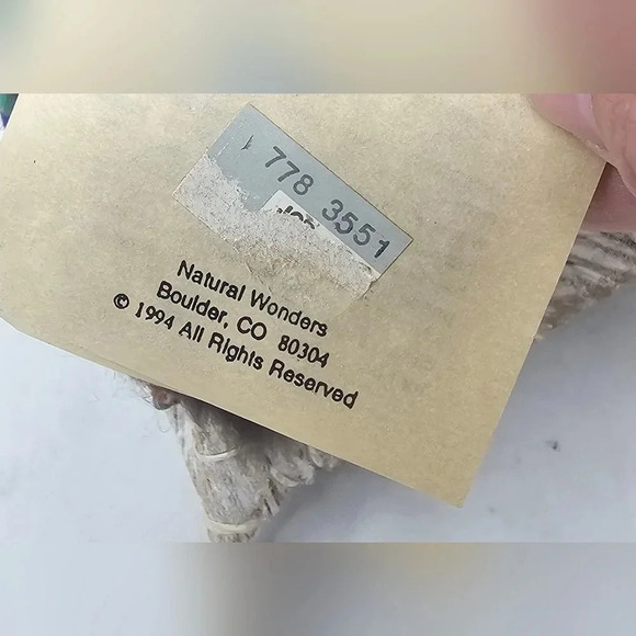 Vintage Natural Wonders Handmade Mini  Native American Indian Teepee Wigwam Fur - Picture 12 of 14